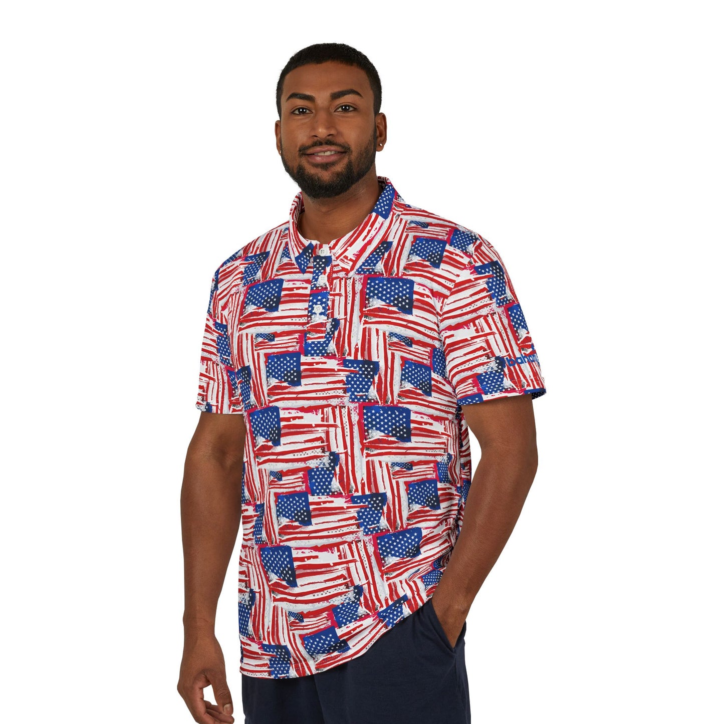 Red, White & Blue American Flag Polo