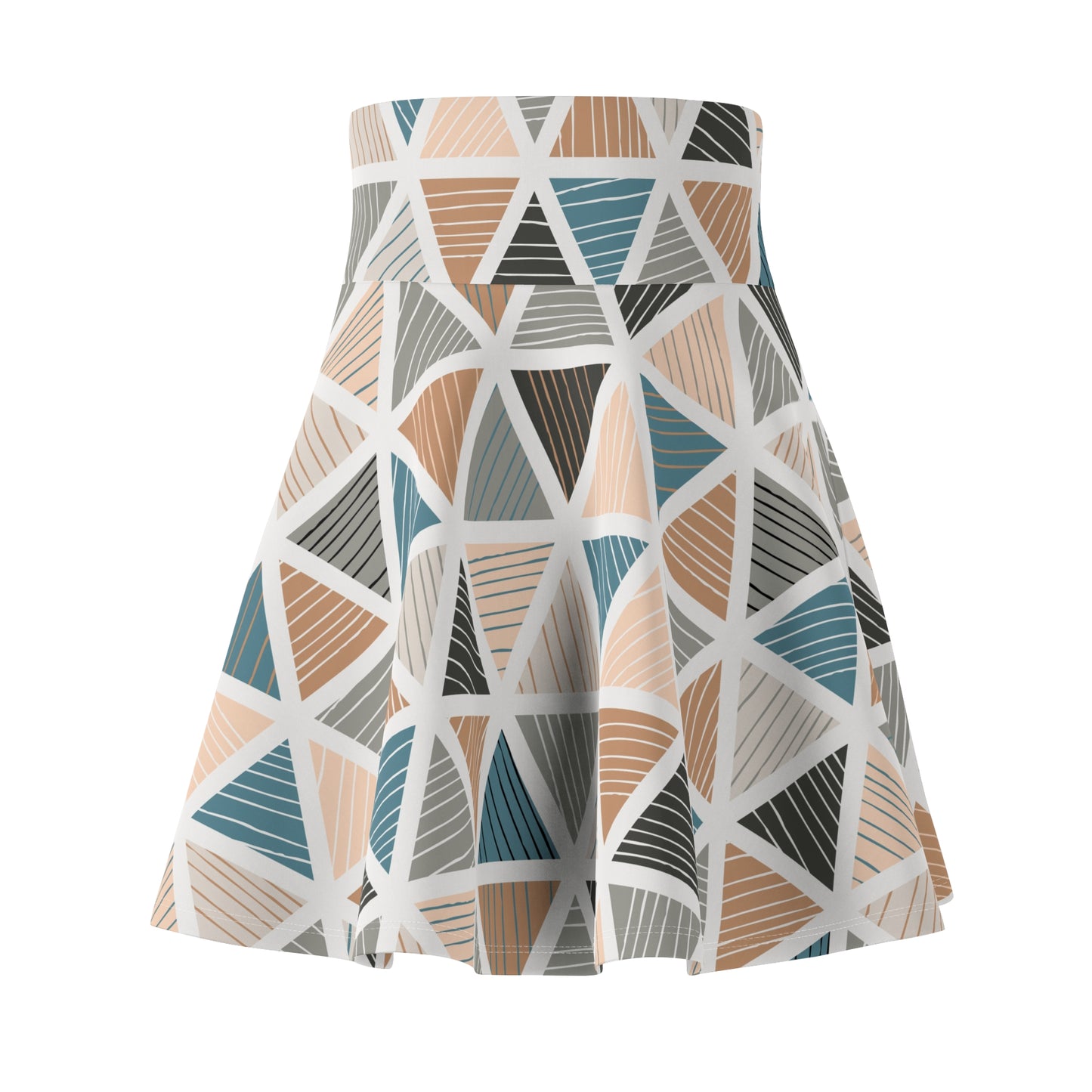 Geometric Print Women's Skater Skirt