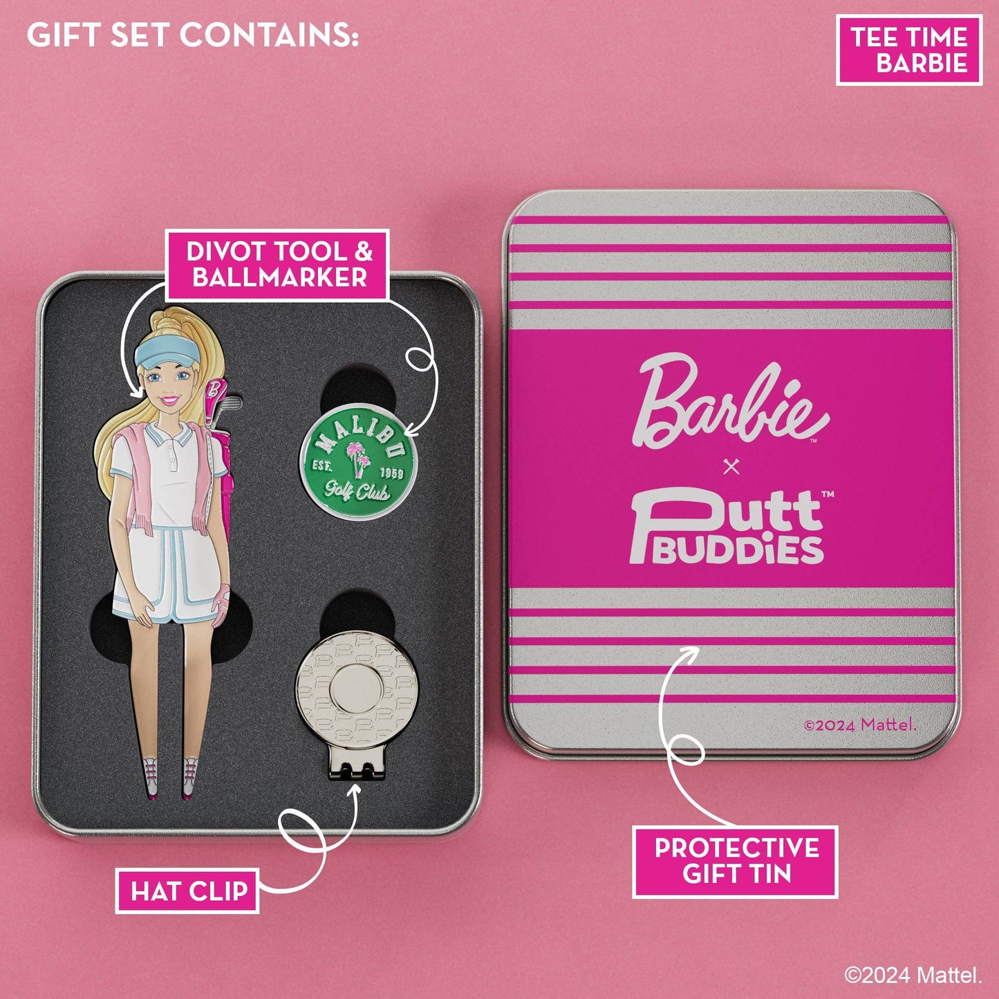 Tee Time Barbie Divot Tool w/ Malibu GC Ball Marker