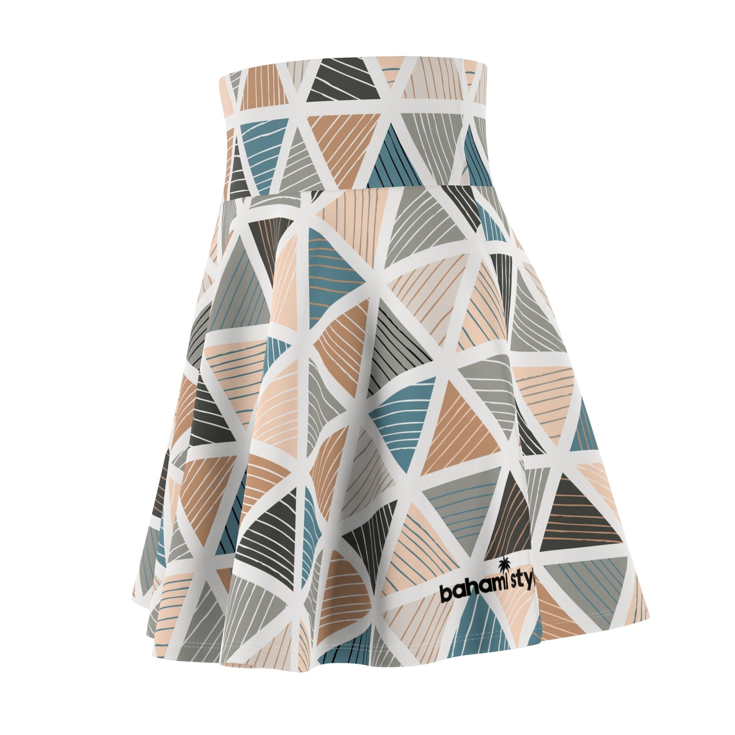 Geometric Print Women's Skater Skirt