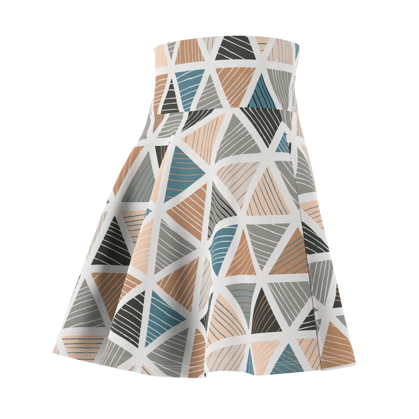 Geometric Print Women's Skater Skirt