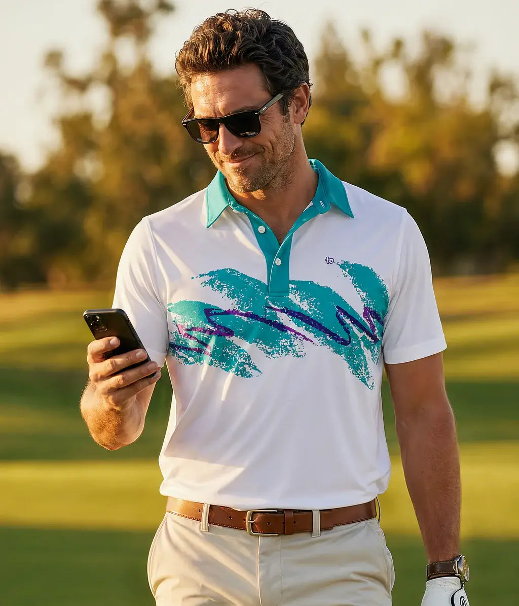 Rip 'N Spray Men's Golf Polo - Fun Retro Golf Shirt