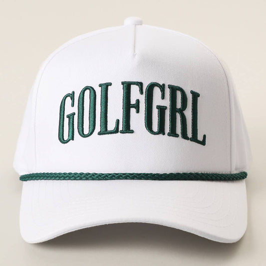 GOLF GRL 3D Embroidered Rope Trucker Hat