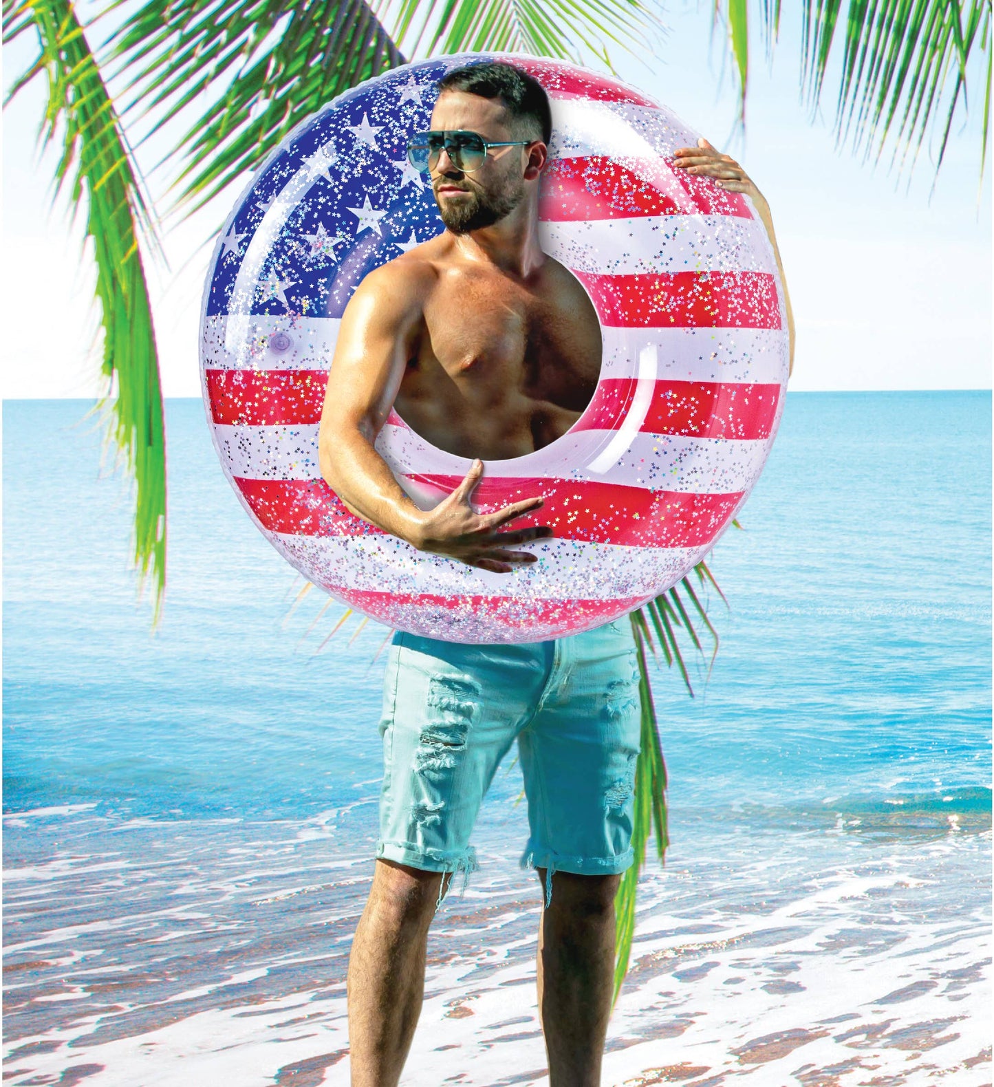 Pool Float - Usa Flag Pool Tube