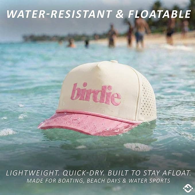 Laser Cut Golf Rope Cap - Birdie - Pink/Beige