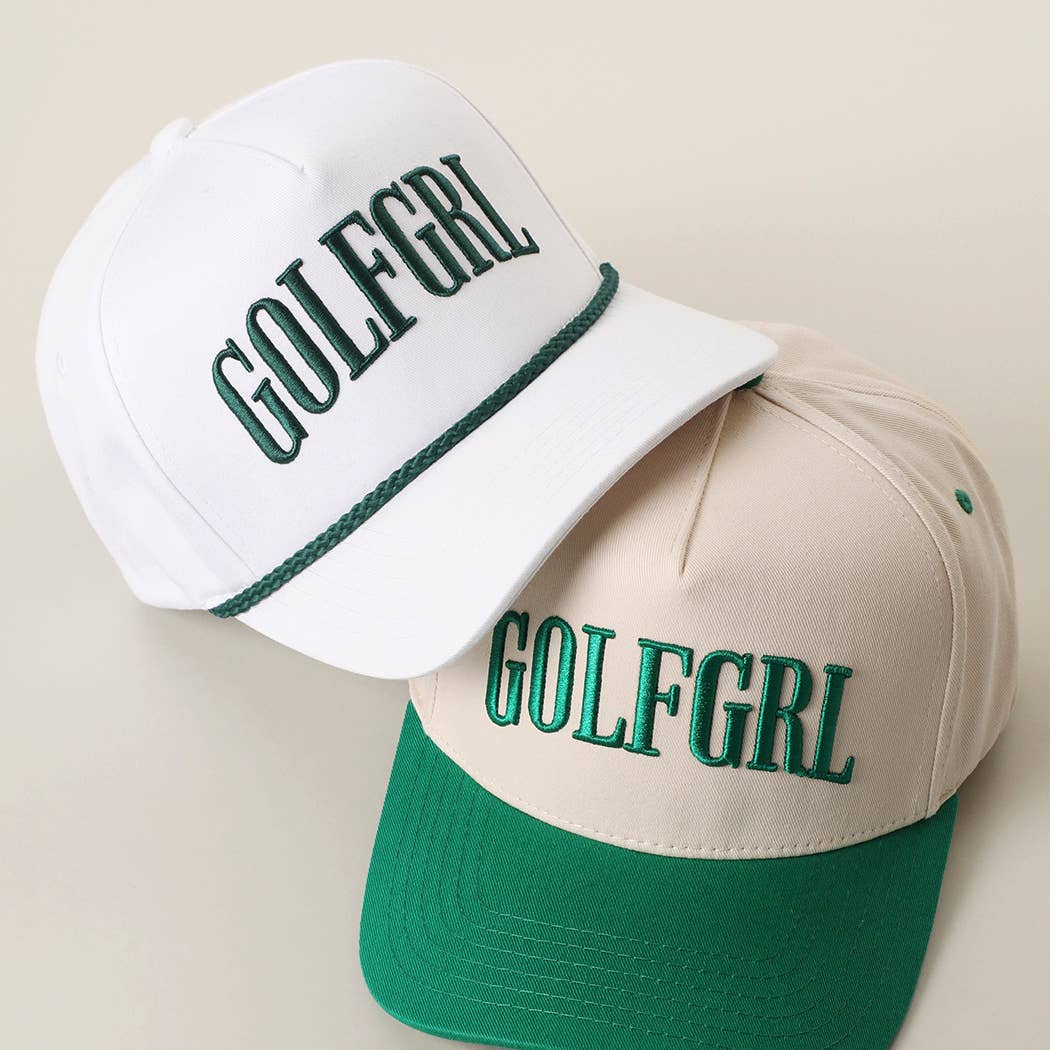 GOLF GRL 3D Embroidered Rope Trucker Hat
