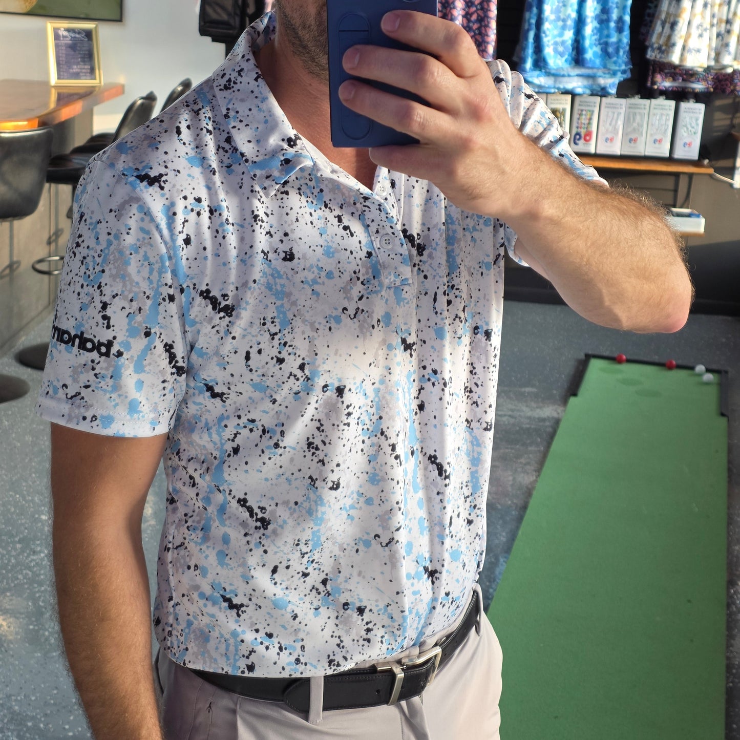 Cloud 9 Paint Splatter Polo