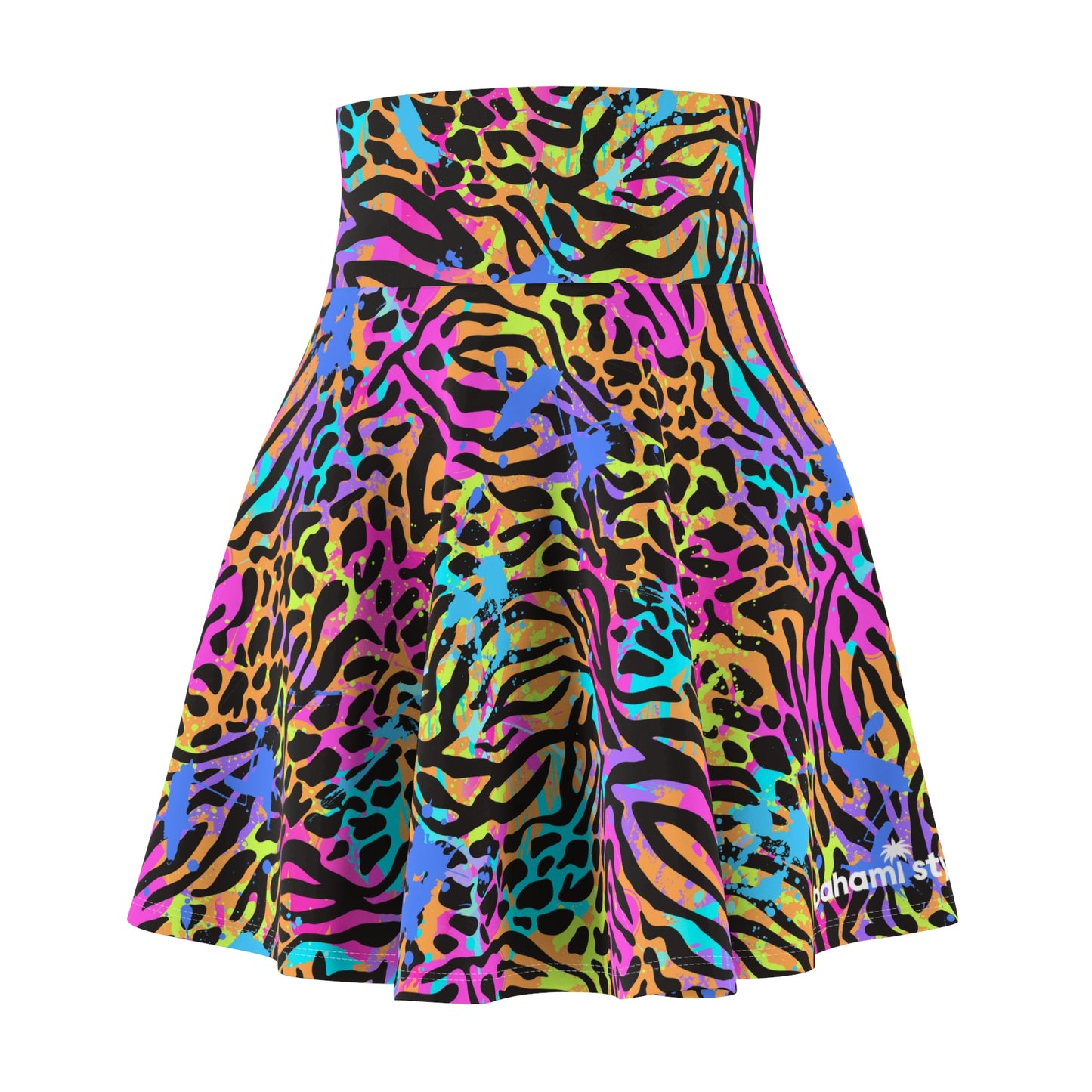 Vibrant Leopard Print Skater Skirt for Women