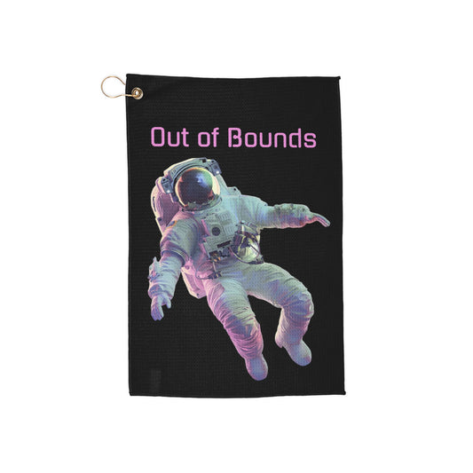 Astronaut Golf Towel - Out of Bounds Design, Perfect for Golf Enthusiasts
