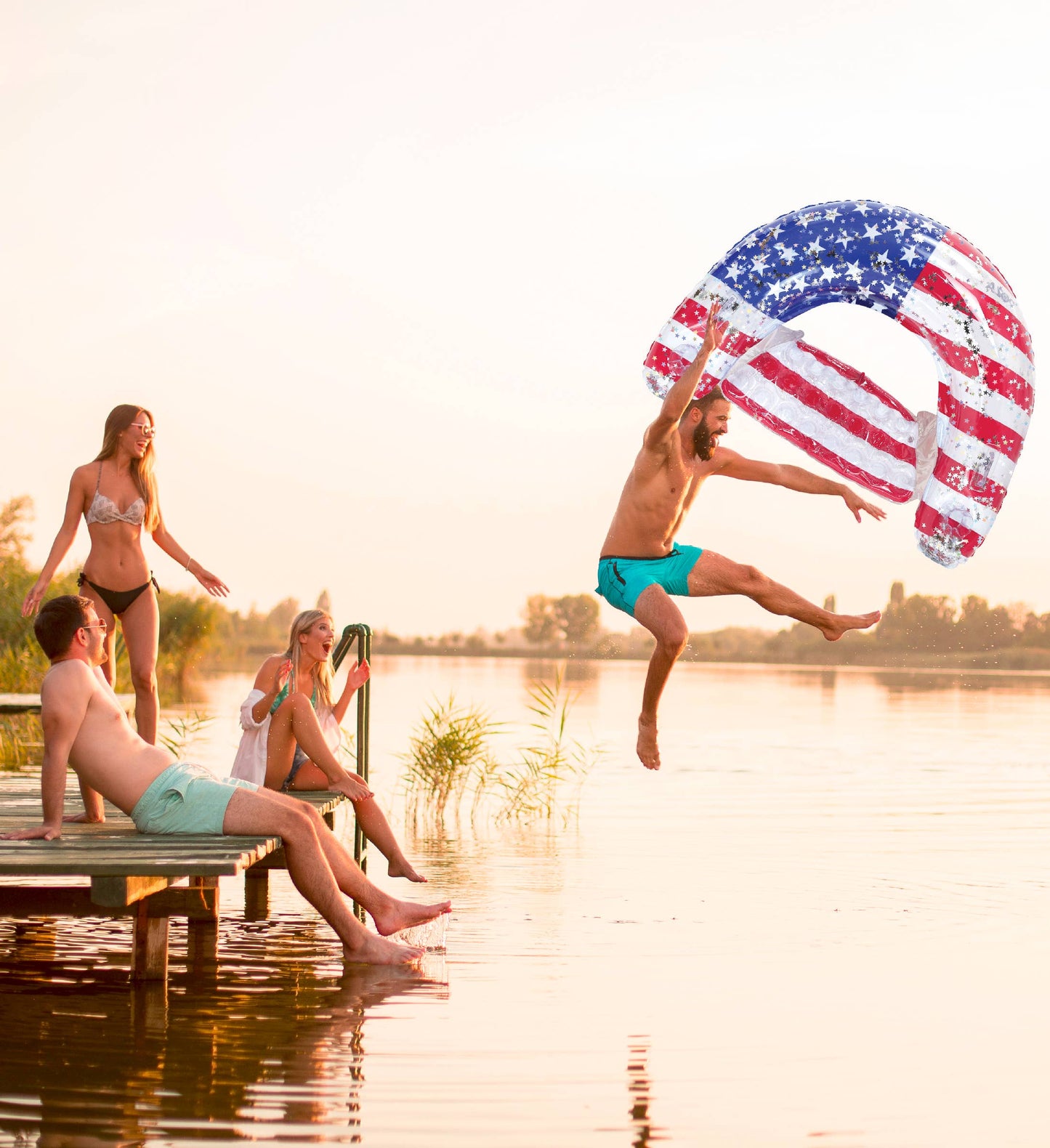 Pool Float - Pool Chair - Usa Flag