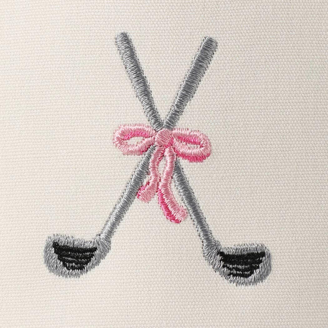 Golf Clubs with Ribbon Embroidered Trucker Hat