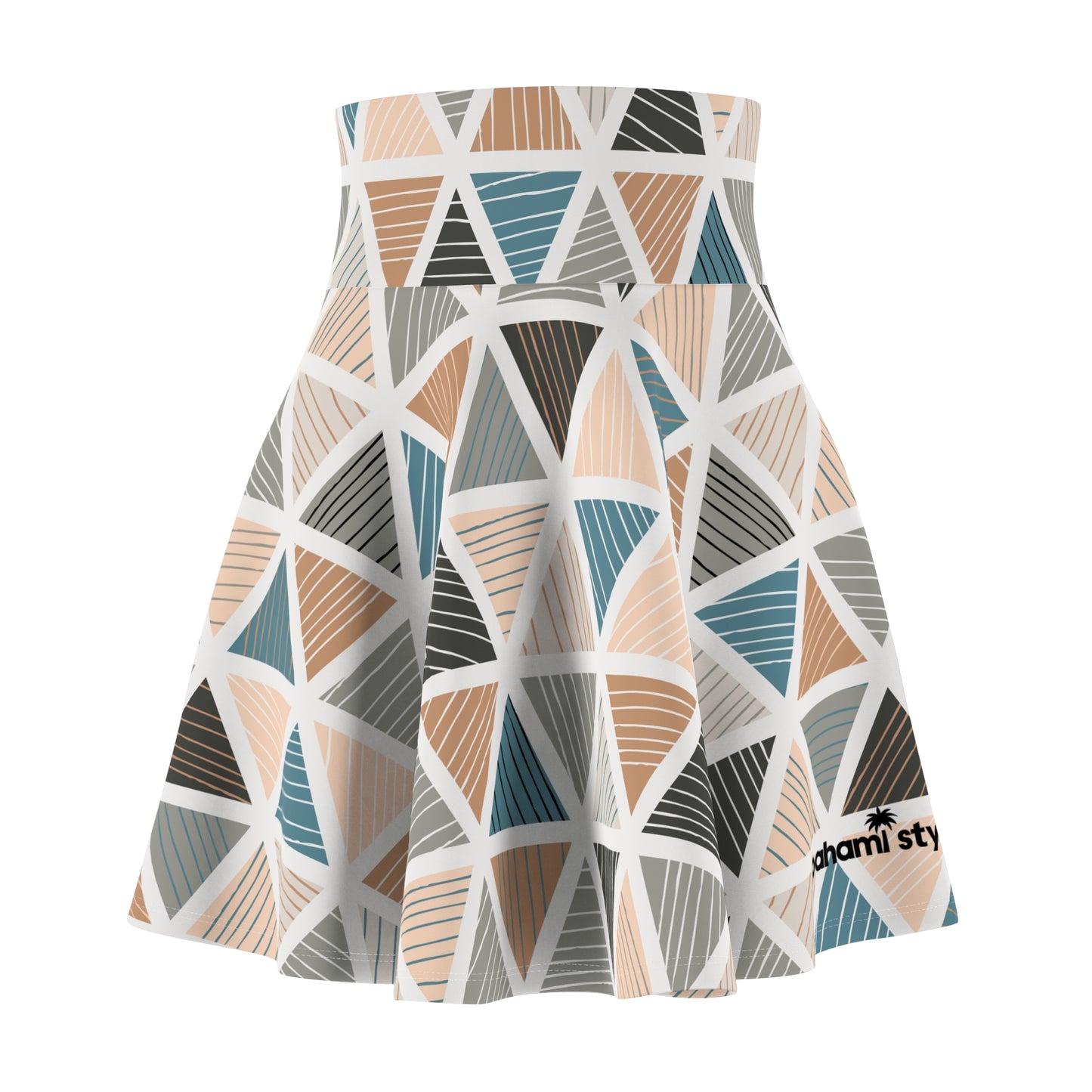 Geometric Print Women's Skater Skirt