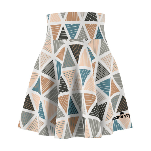 Geometric Print Women's Skater Skirt