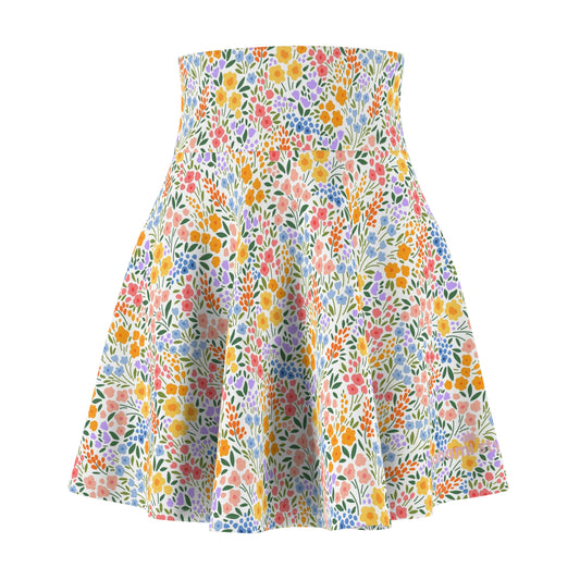 Colorful Floral Women's Skater Skirt