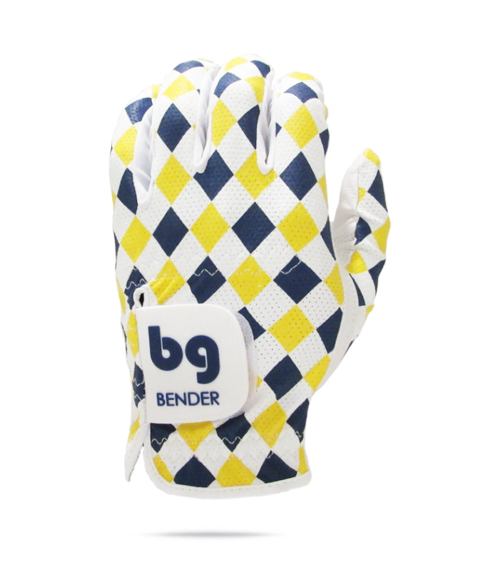 Navy & Gold Mesh Team Golf Glove